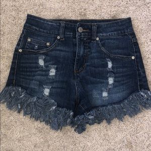 Classic High-Rise Denim Shorts